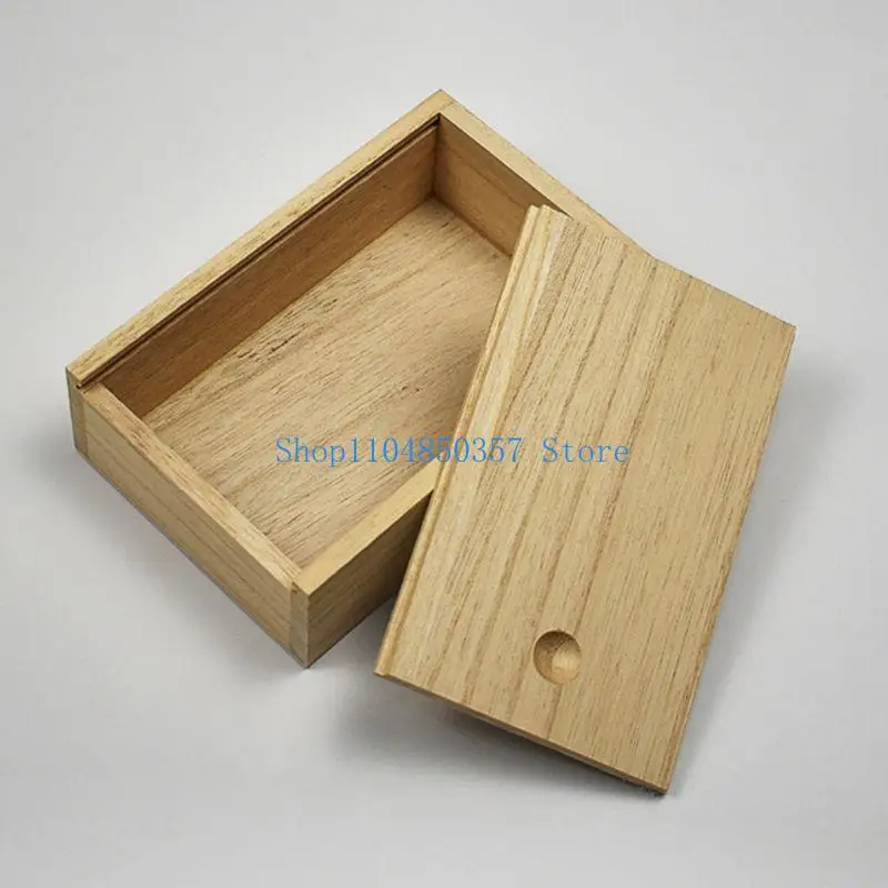 652F Bamboo Rectangle Color Playing Cards Storage Box Money Coin Holder Box Candy for Key for Case Business Card Storage