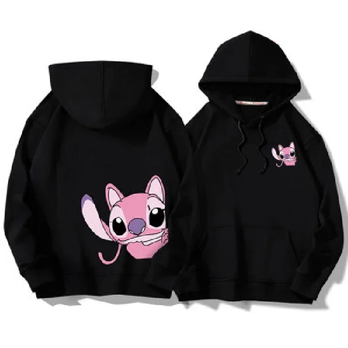 Stitch Men\'s and Women\'s Leisure Hoodie Disney Long Sleeve Pullover Couple Hoodie