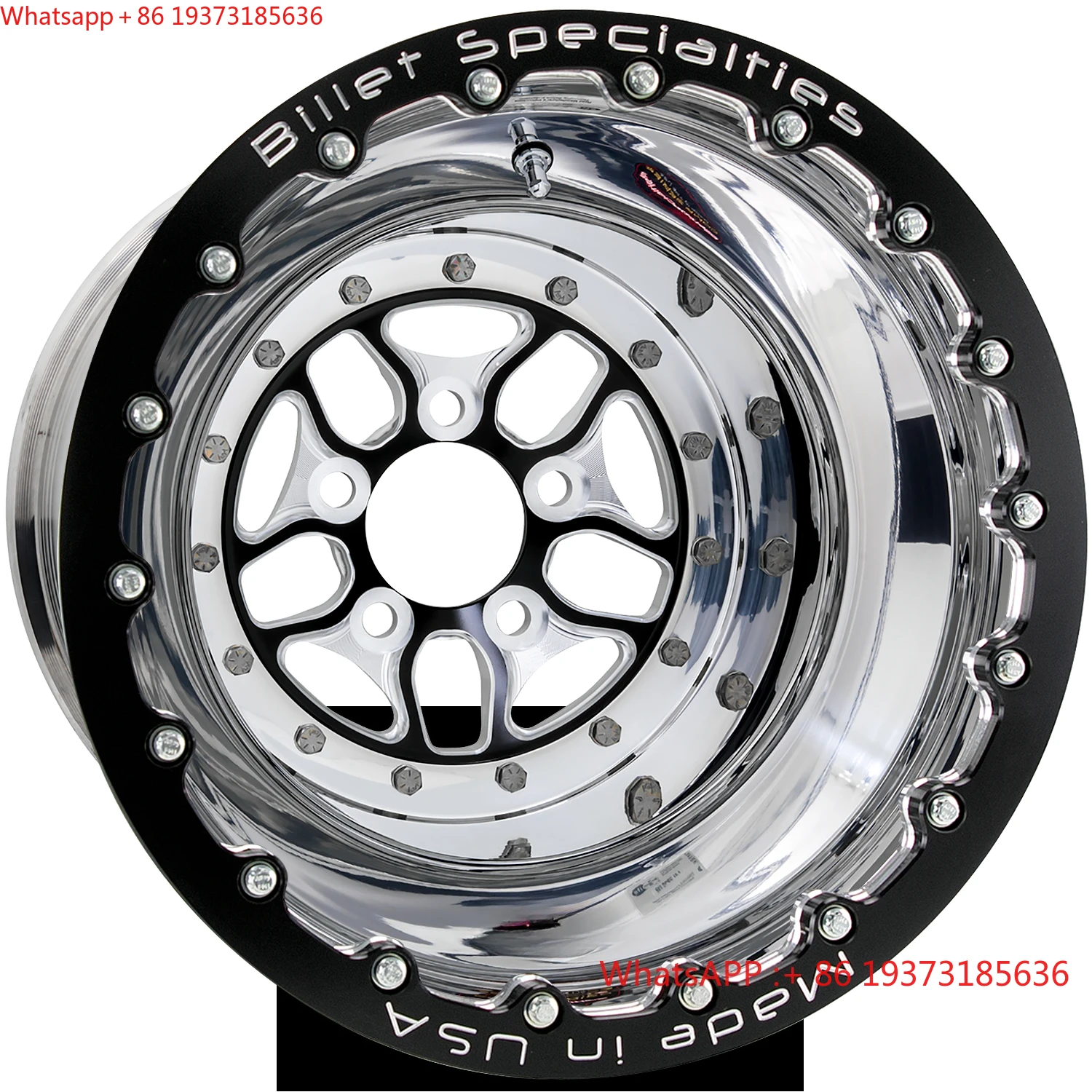 For LZT-350 Billet COMP 7 - DOUBLE BEAD LOCK REAR Drag Racing Wheels for Camaro Chevelle/Impala/Monte Carlo