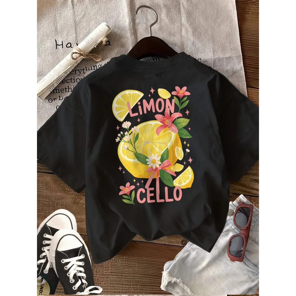 Children's T-shirt Loose Comfortable Soft Skin Friendly Casual Fresh Simple Versatile Pattern Short Sleeved Top