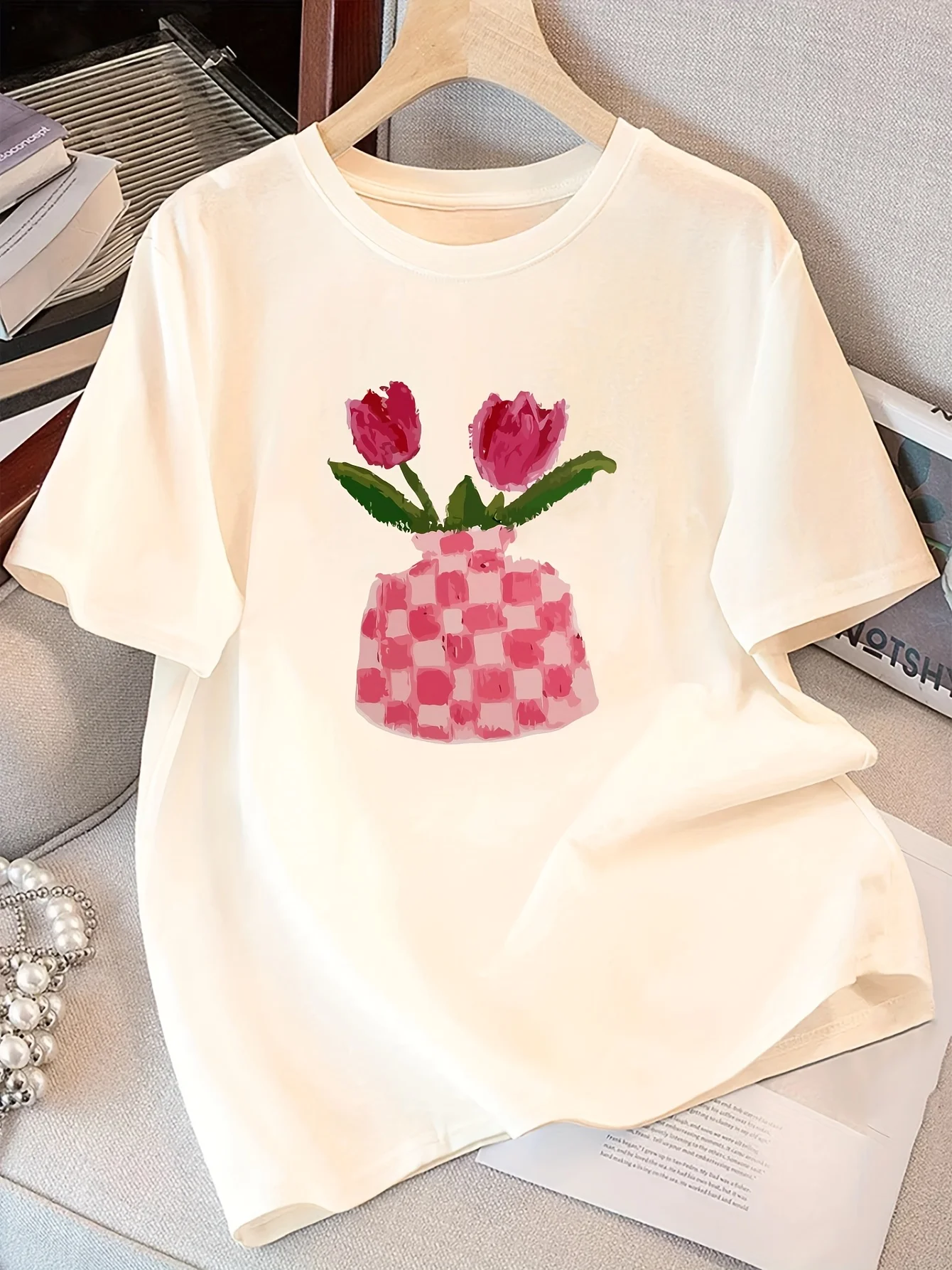 

Men'S Red Cotton T-Shirt Casual Summer Short Sleeve Tee, Casual Everyday Style Everyday Tshirt Checked Pattern Tee Cotton Fabric