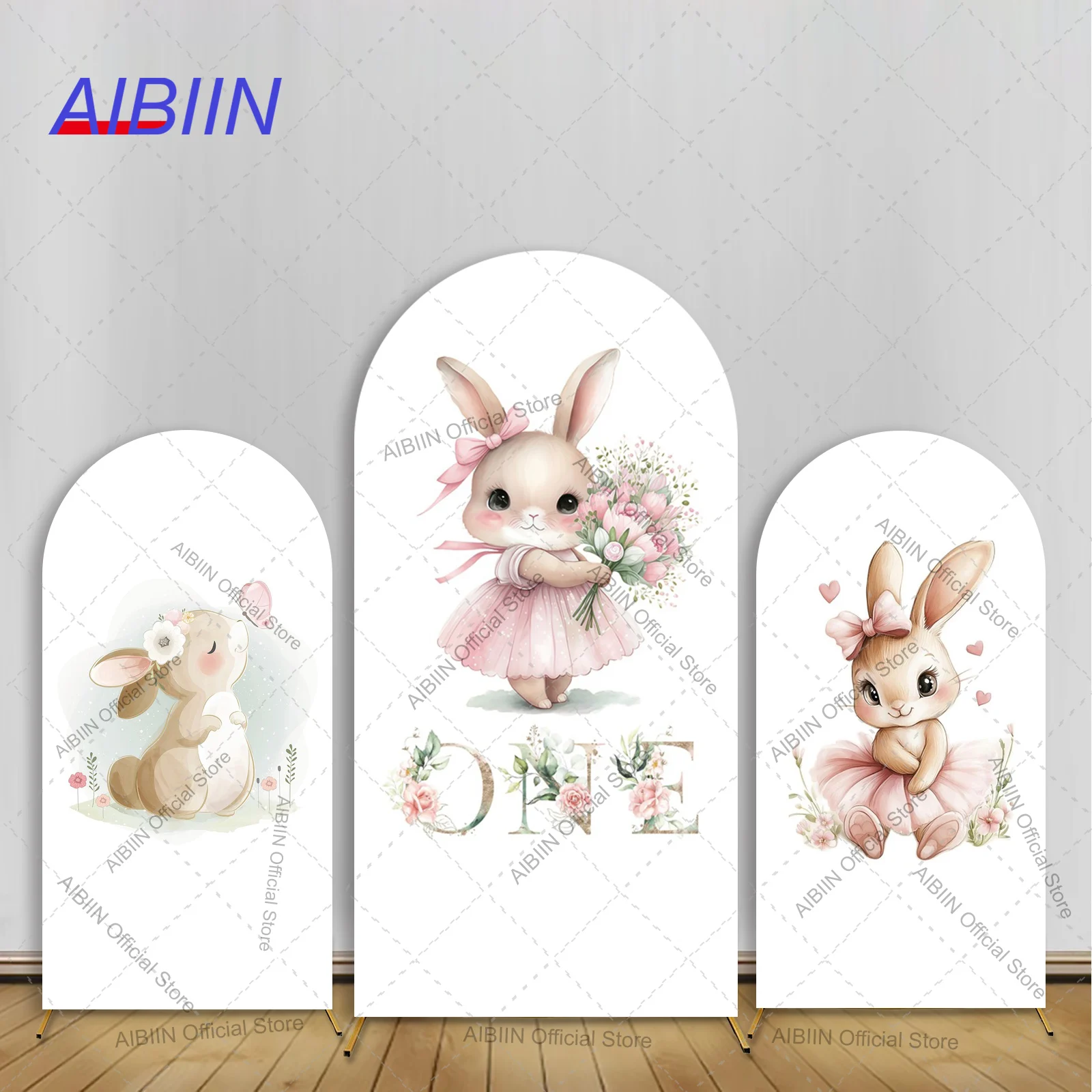 

Пасхальный кролик, одна арка на день рождения, фон, розовое платье, цветочный бант, милая девушка, торт, декор для вечеринки, фотозона