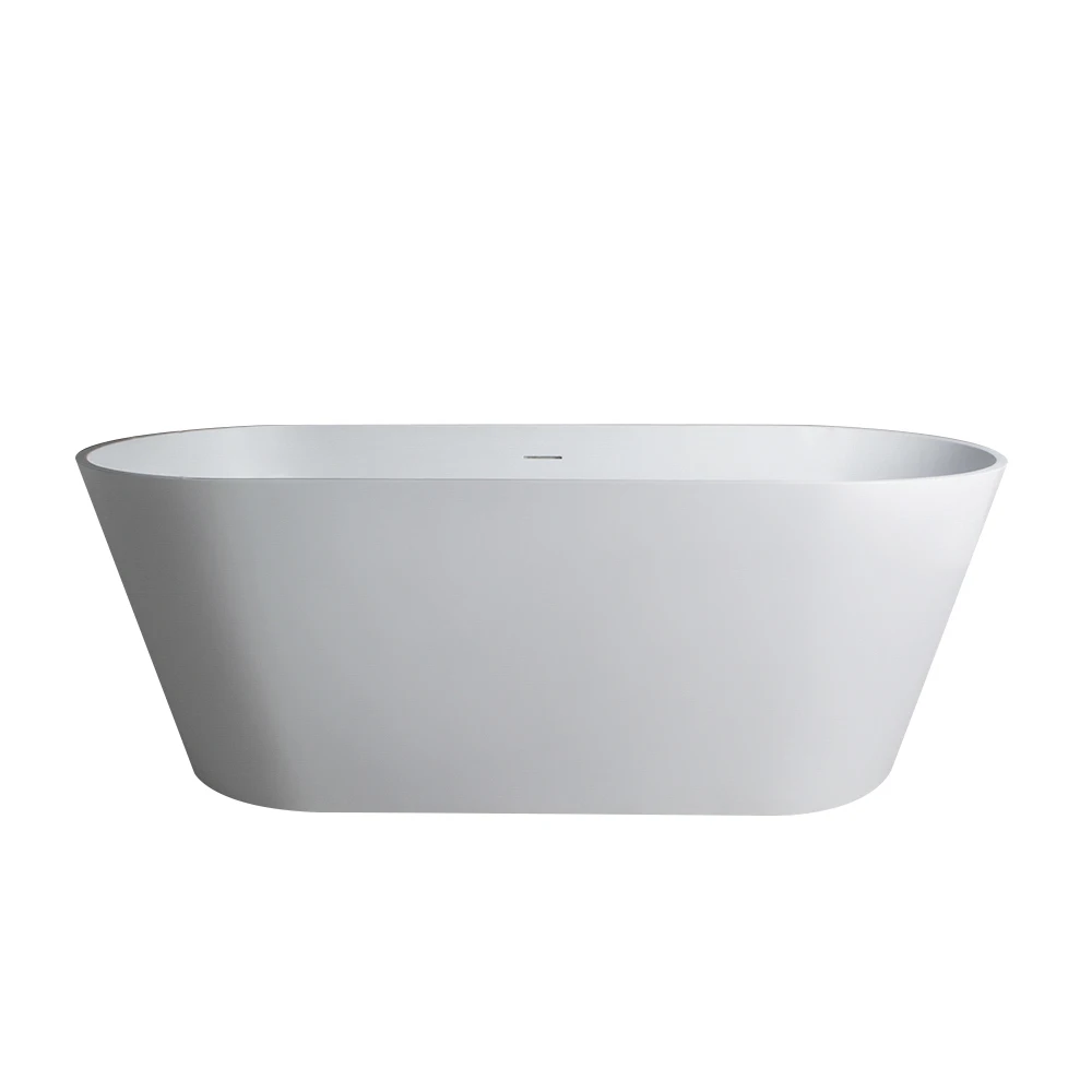 63 inch freestanding solid surface soaking bathtub for bathroom