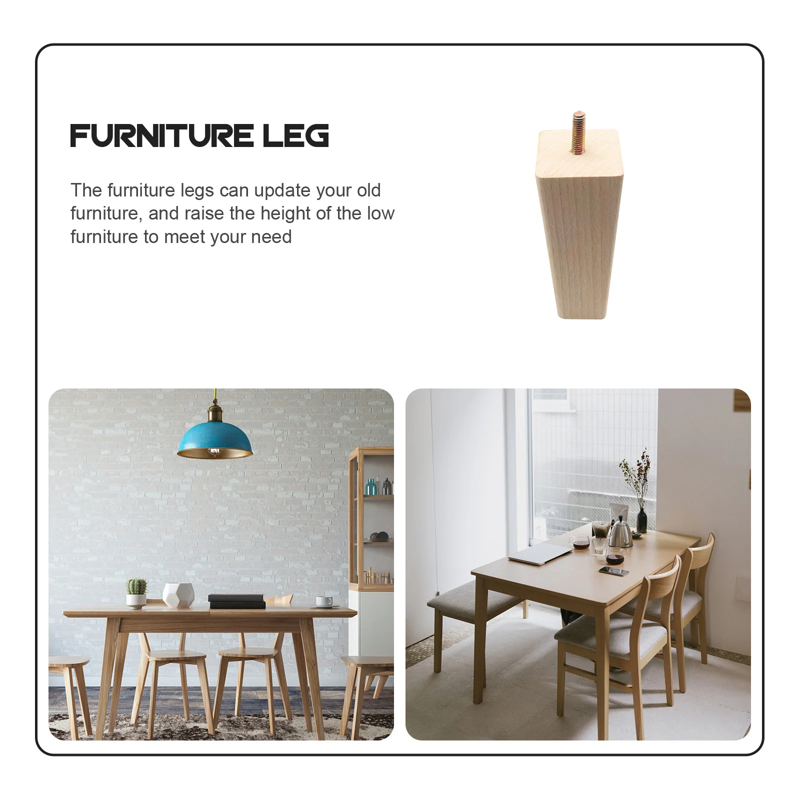 

4pcs Solid Wood Furniture Legs Natural Wooden Table Chair Feet Replacement For Sofa Couch Bed Cabinet Decorative Support