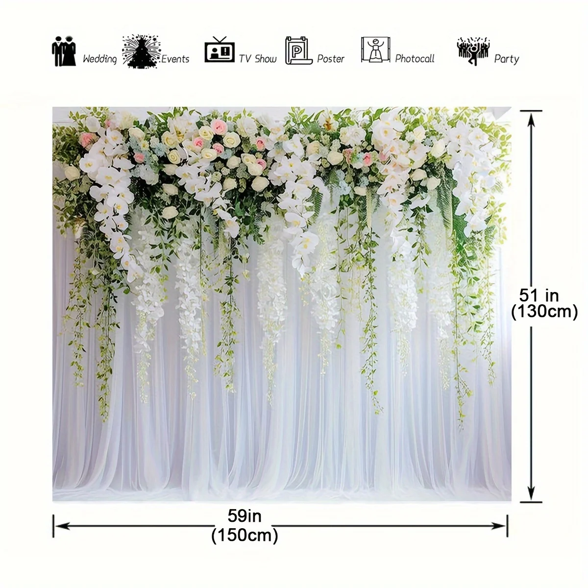 Bridal Gift Party Wedding Flower Wall Background White and Green Background Dessert Table Decoration Photography Background