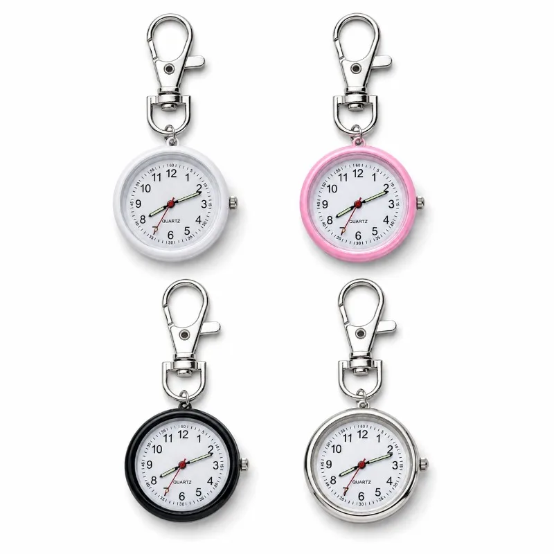 New Tiny Cute Quartz Pocket Watch with Keyring Men Women Quartz Watch for Nurses Doctors Students Clock Watches Child Gift