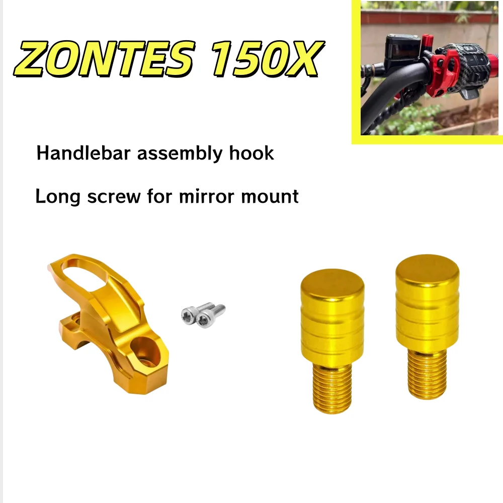 Accessory for ZONTES 150X: Multifunctional handlebar luggage hook (mounts to master cylinder/mirror mount).