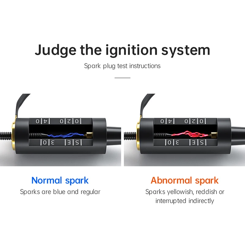 Tiny Spark Car Spark Plug Tester Ignition System Adjustable Coil Discharge Wire Circuit Diagnostic Tool