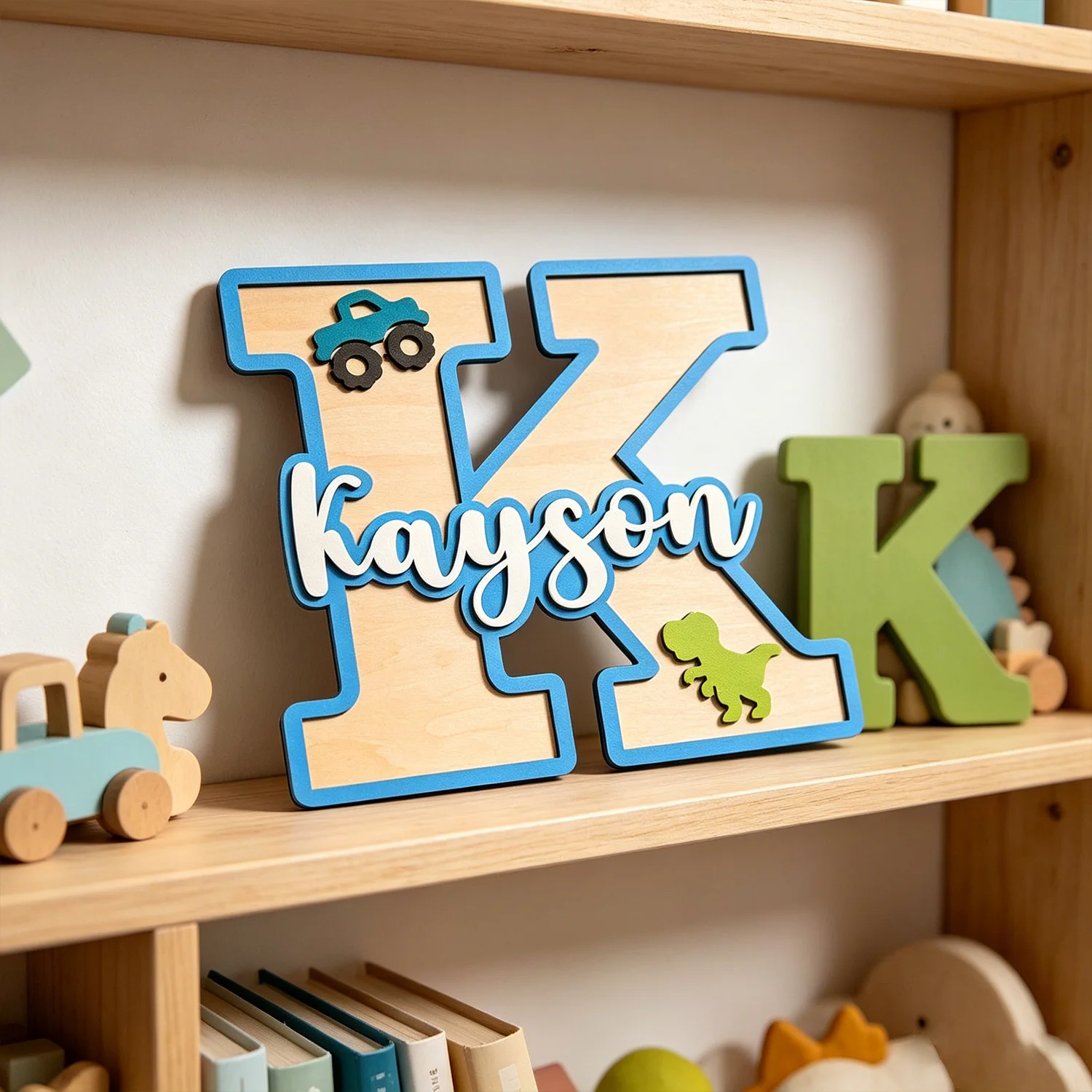 1pc Wooden Plaque with Customized Name, Children's Room Decoration, Door Identification, Birthday, Anniversary, Party Decoration