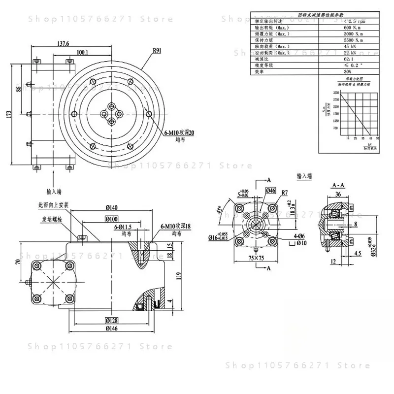 Drive, Rotary Drive Reducer, Worm Gear Turntable, Fence Type Rotary Gear Reducer