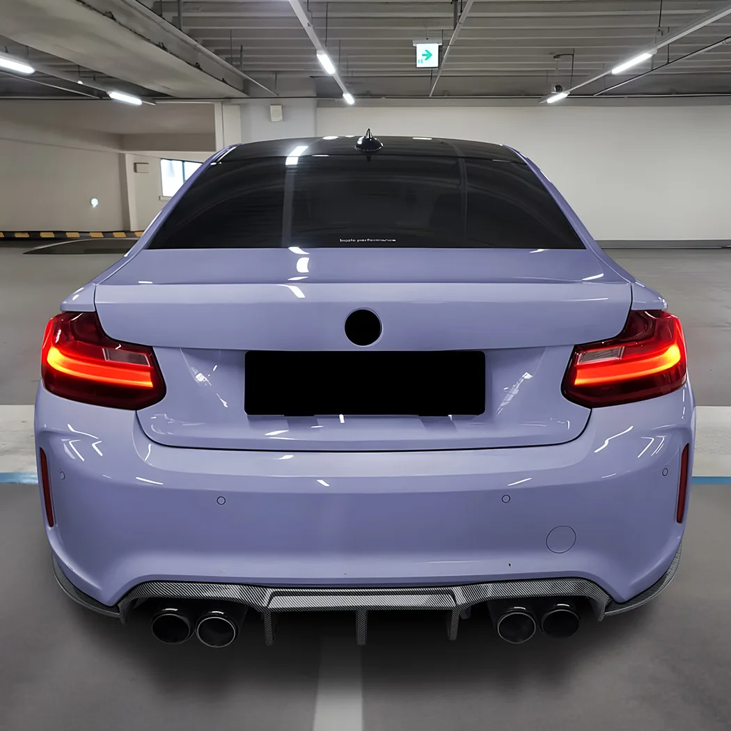 

For BMW M2 F87 2016-2021 Car Rear Bumper Diffuser Spoiler Wing Black Carbon Body Kit Exterior Tuning Accessories