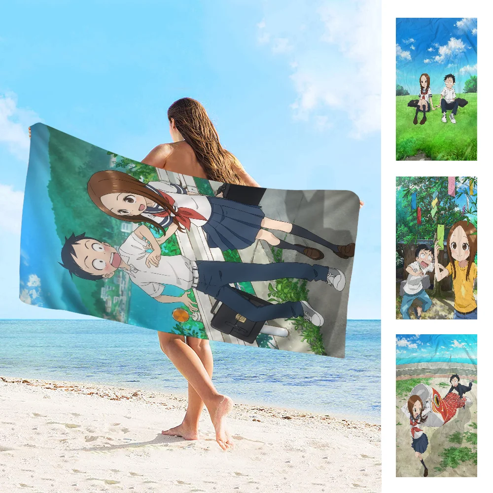 Teasing Master Takagi San Microfiber Beach Towel Absorbent Quick Dry Soft Yoga Swimming Resort Mountain Climbing Towel