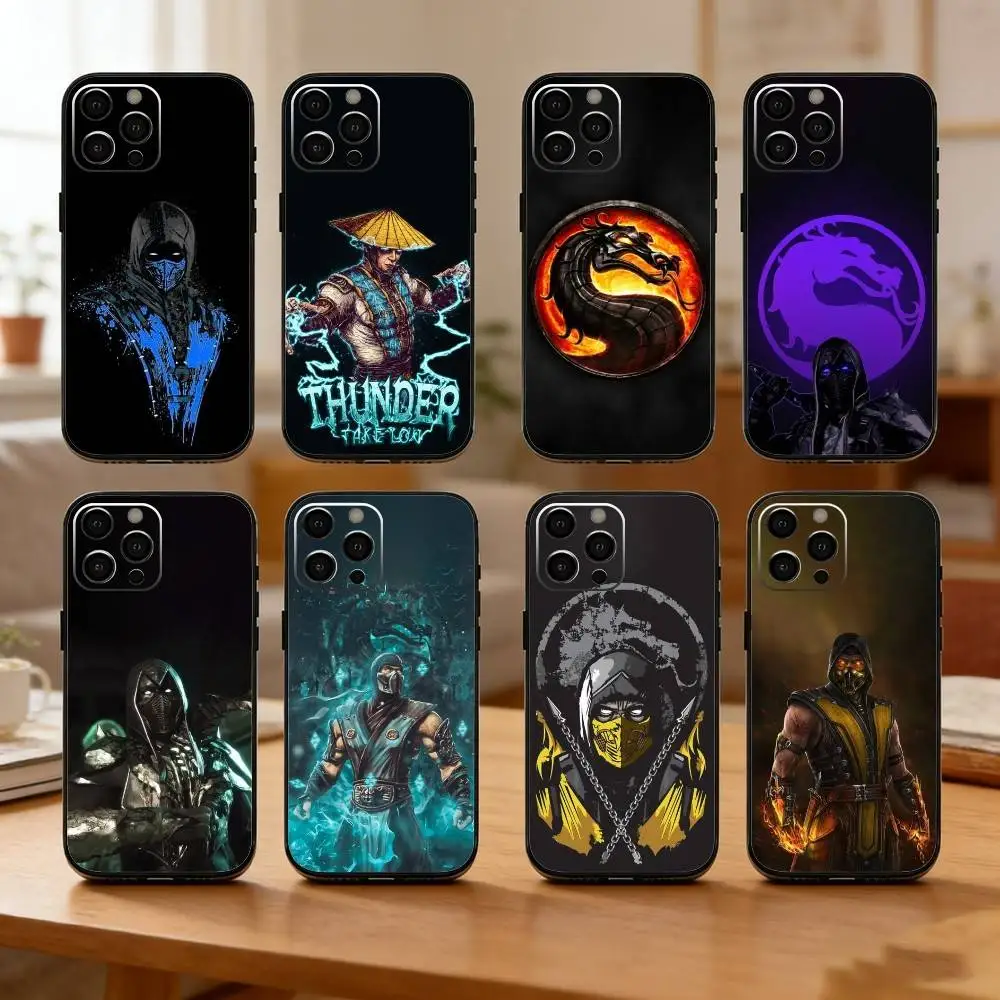 

Game M-M-Mortal K-Kombat Phone Case For iPhone17,16,15,14,13,12 Plus,Max Soft Silicone Black Cover