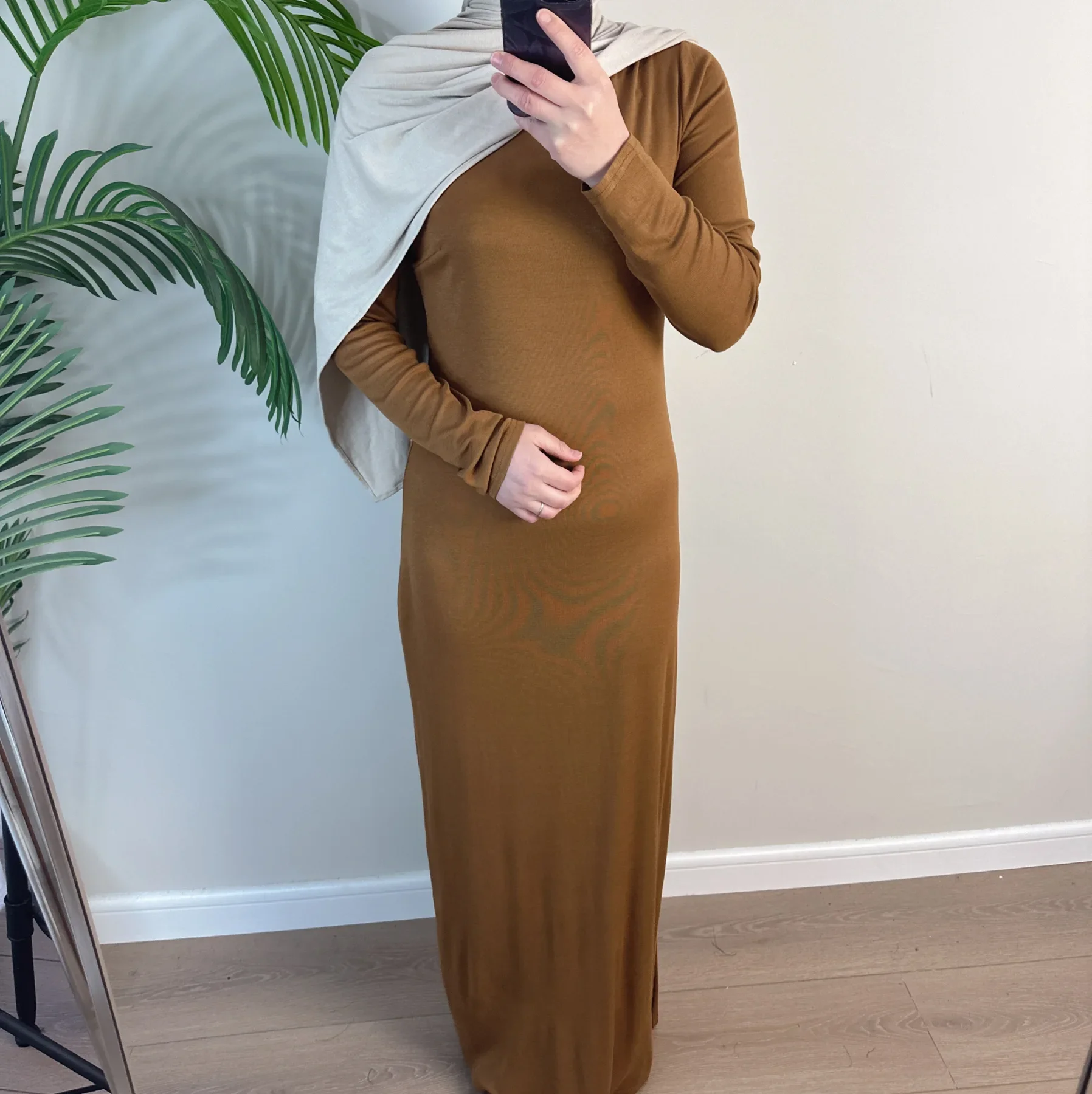 Women Abaya Muslim Solid Dress Jalabiya Vestidos Eid Muslim Ramadan Morocco Dubai Dresses Saudi Arab Long Robe Kaftan Abayas 3