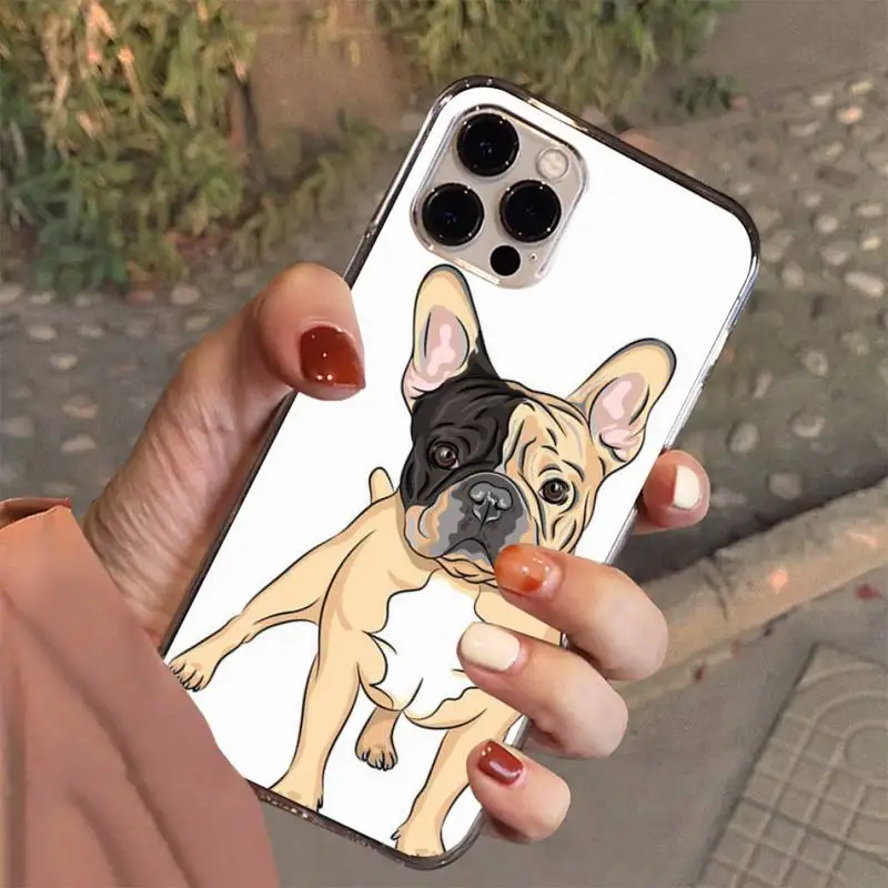 French Bulldog Cartoon Phone Case For Iphone 7 8 Plus X Xr Xs 11 12 13 Se2020 Mini Mobile Iphones 14 Pro Max Case