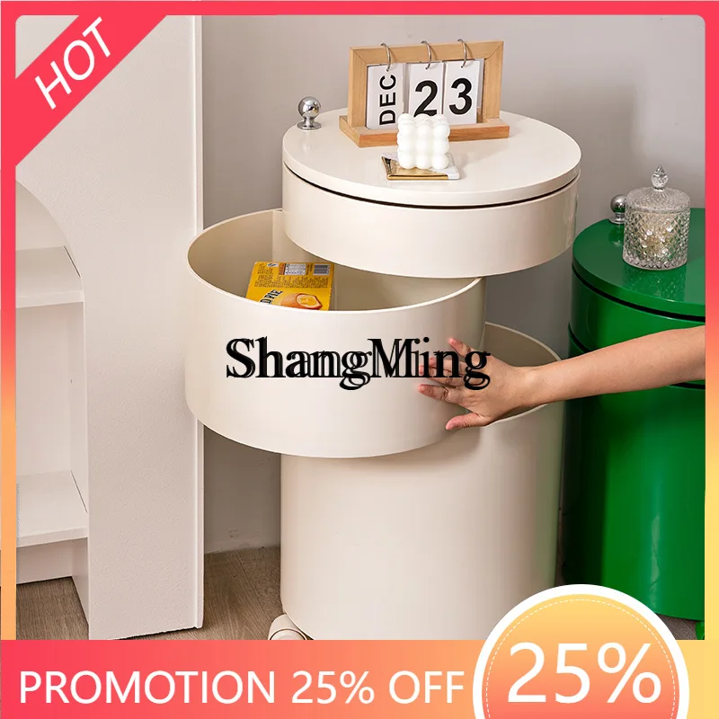 

FG simple dining side cabinet bedroom study dining room rotating storage side few medieval bedside table