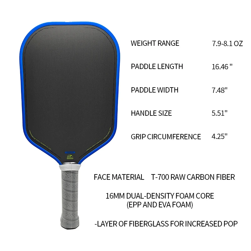 raquette-de-pickleball-bread-and-butter-loco-allongee-16-mm-noyau-en-mousse-double-densite-80-oz-raquette-de-pickleball-cfc-surface
