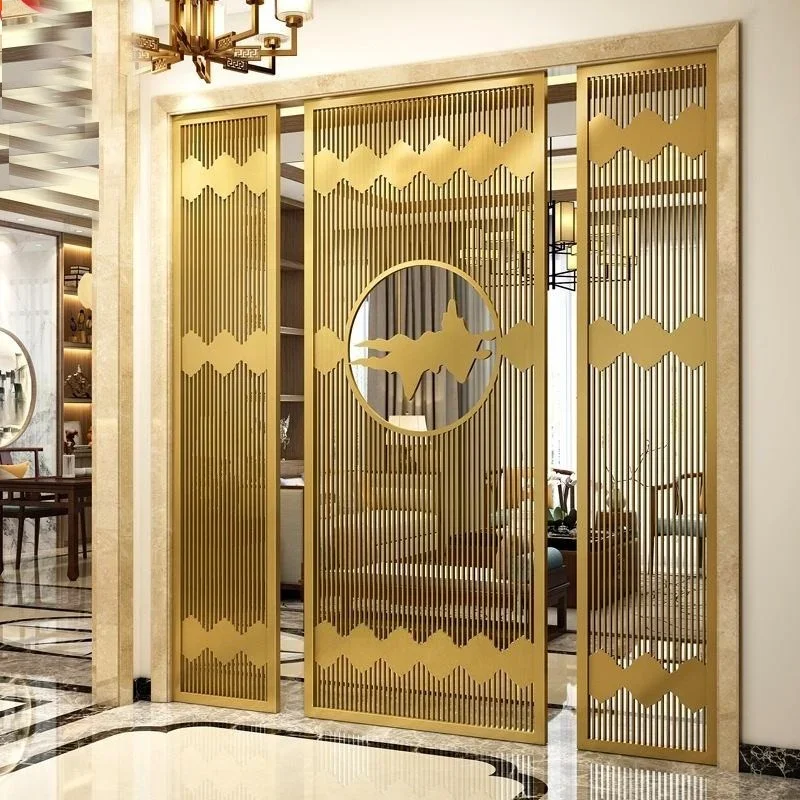 Modern Luxury Screen Partition Wall Hotel Metal Partition Screen Panel for Living Room Divider