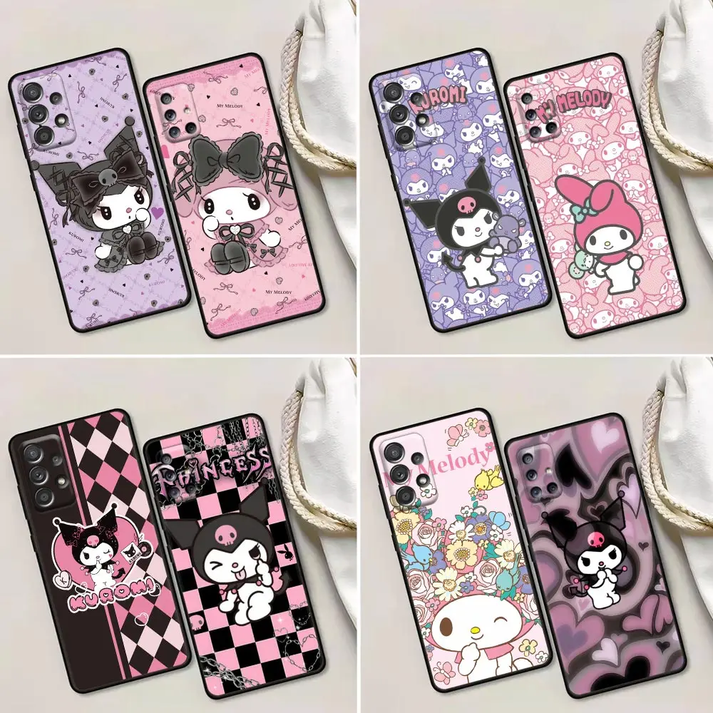 Anime Kuromi My Melody For Samsung Galaxy A23 Case Galaxy A13 A21s A24 A22 A14 A23 A11 A12 A03 A04 A02 Cover Silicone Phone Case