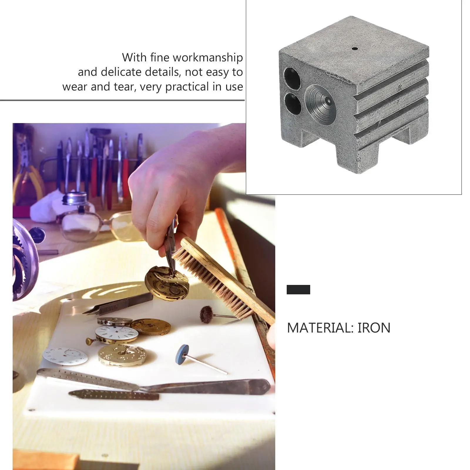 Steel Fixing Base Watch Repair Tools Square Block Dapping Jewelry Maker Kit Heavy Duty Premium Material