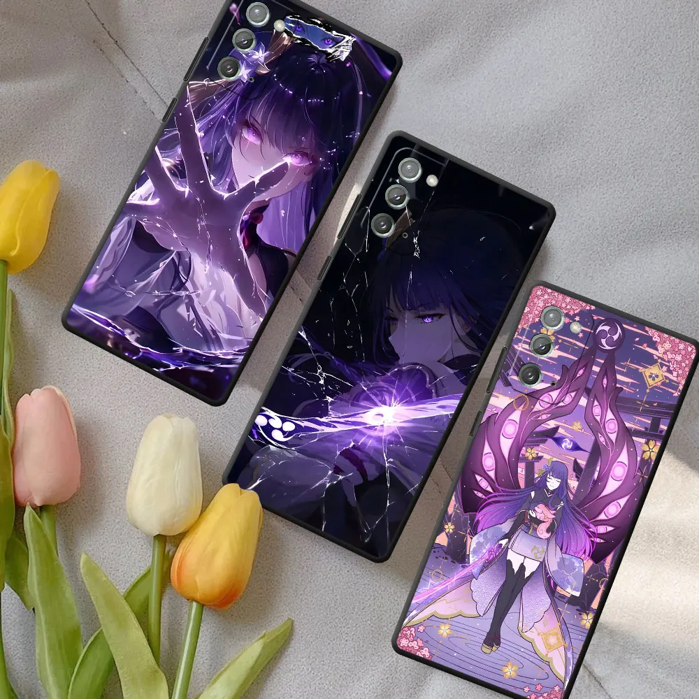 Phone Case for Samsung Galaxy Note 20 Ultra 5G 10 Plus 9 Black TPU Cover Beelzebul Raiden Shogun M12 J6 Plus J7 J8 J5 Prime