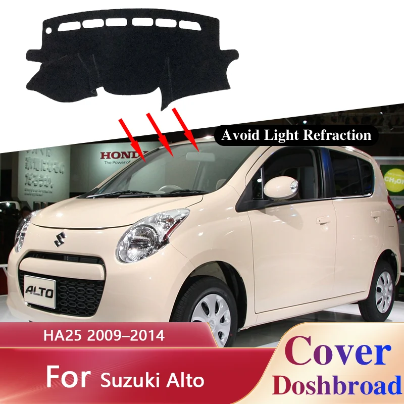 Dashboard Carpet Dash Mat Dashmat for Suzuki Alto HA25 2009–2014 Liner Sunshade Anti-dirty Anti-sun Sticker Pad Accessories.