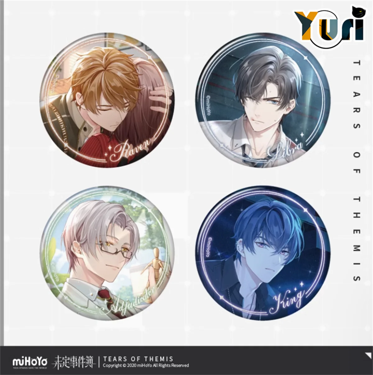 Tears of Themis Luke Xia Yan Artem Zuo Ran Vyn Mo Yi Marius Lu Jinghe Official Badge Cosplay Gift Limited