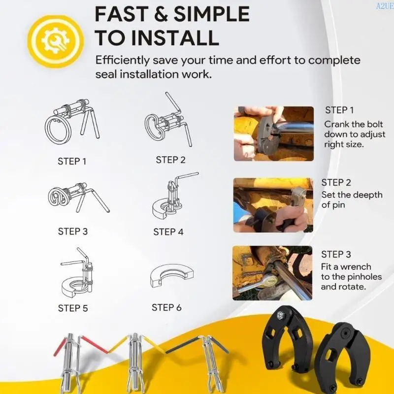 Conjunto instalação vedação A2UE Conjunto reparo eficiente para equipamentos agrícolas