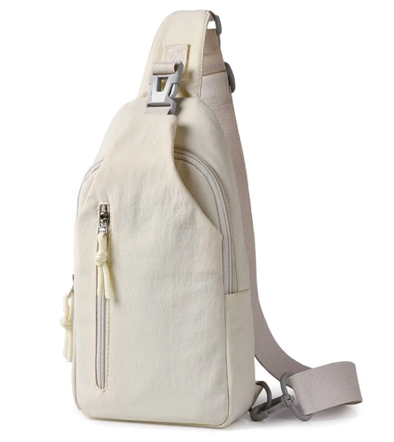 Sac de poitrine étanche pour hommes, Portable, tendance, couleur Pure, sac à bandoulière simple, sac messager de sport et de loisirs