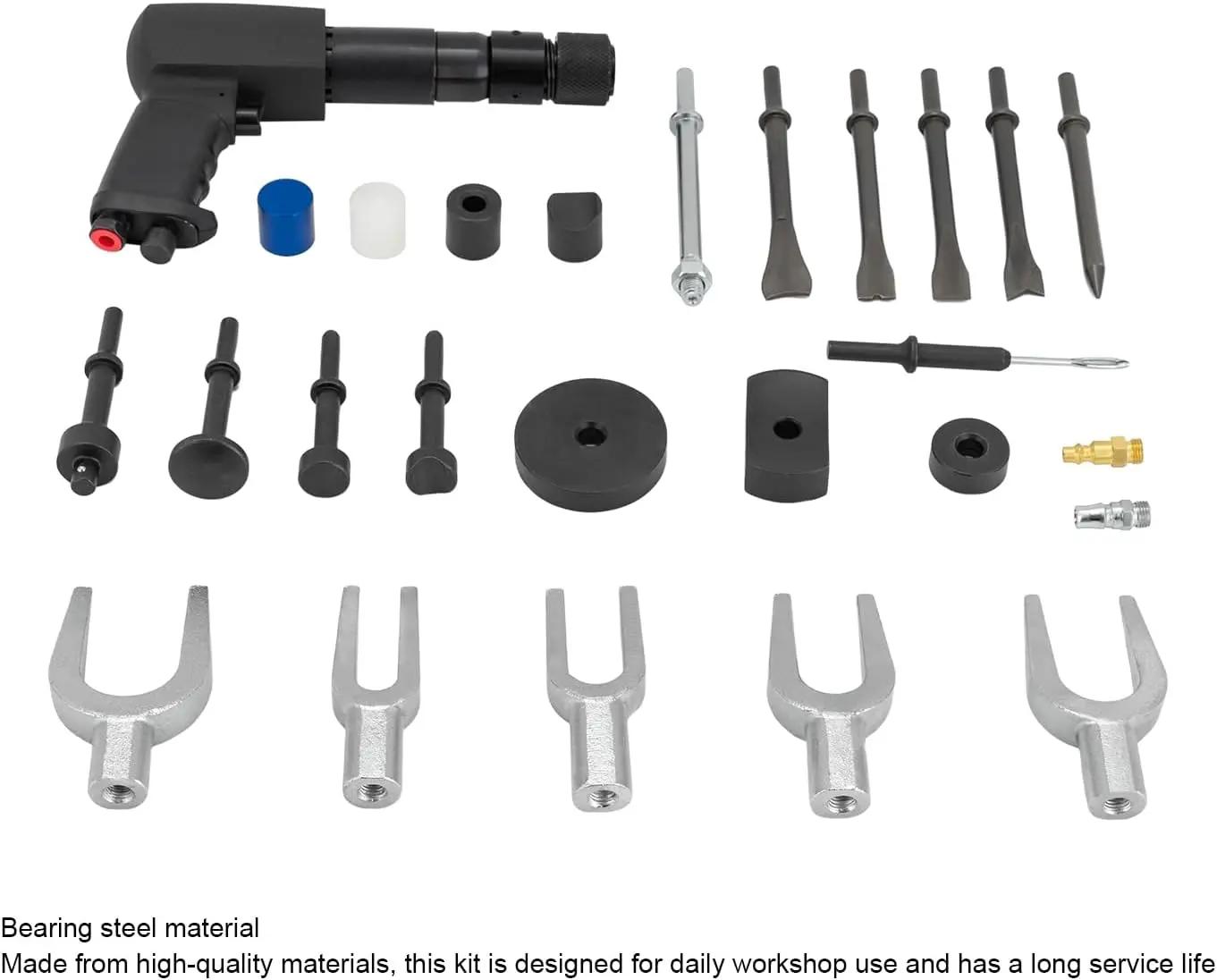 Conjunto pneumático multifuncional resistente do cinzel de ar do curso 100mm, com retentor de mudança rápida
