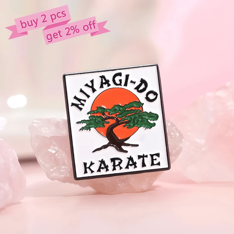 Miyagi-Do Karate Enamel Pins Custom Martial Arts Fan Brooches Lapel Badges Cartoon Jewelry Gift for Kids Friends
