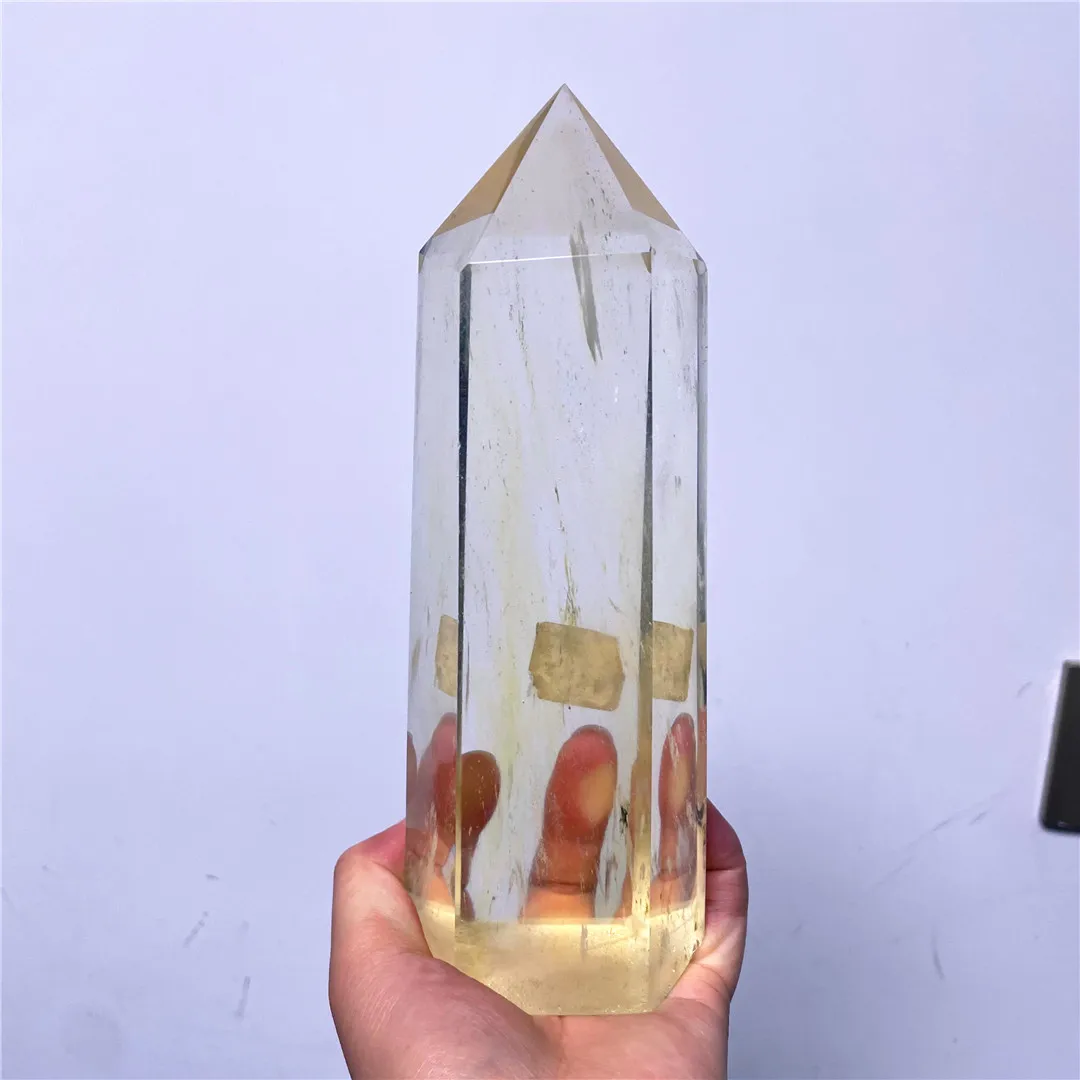 1180g Yellow Melting Stone Healing Point Smelting Quartz Crystal Tower Interior Decorate Accessories Modern Product Supplier