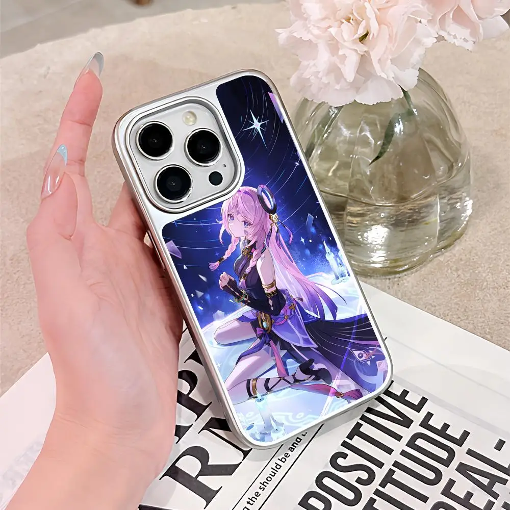 

Game GI Citlali Phone Case for iPhone 17 16 15 14 13 12 11 Air Pro Max Plus Electroplated Silver Cover