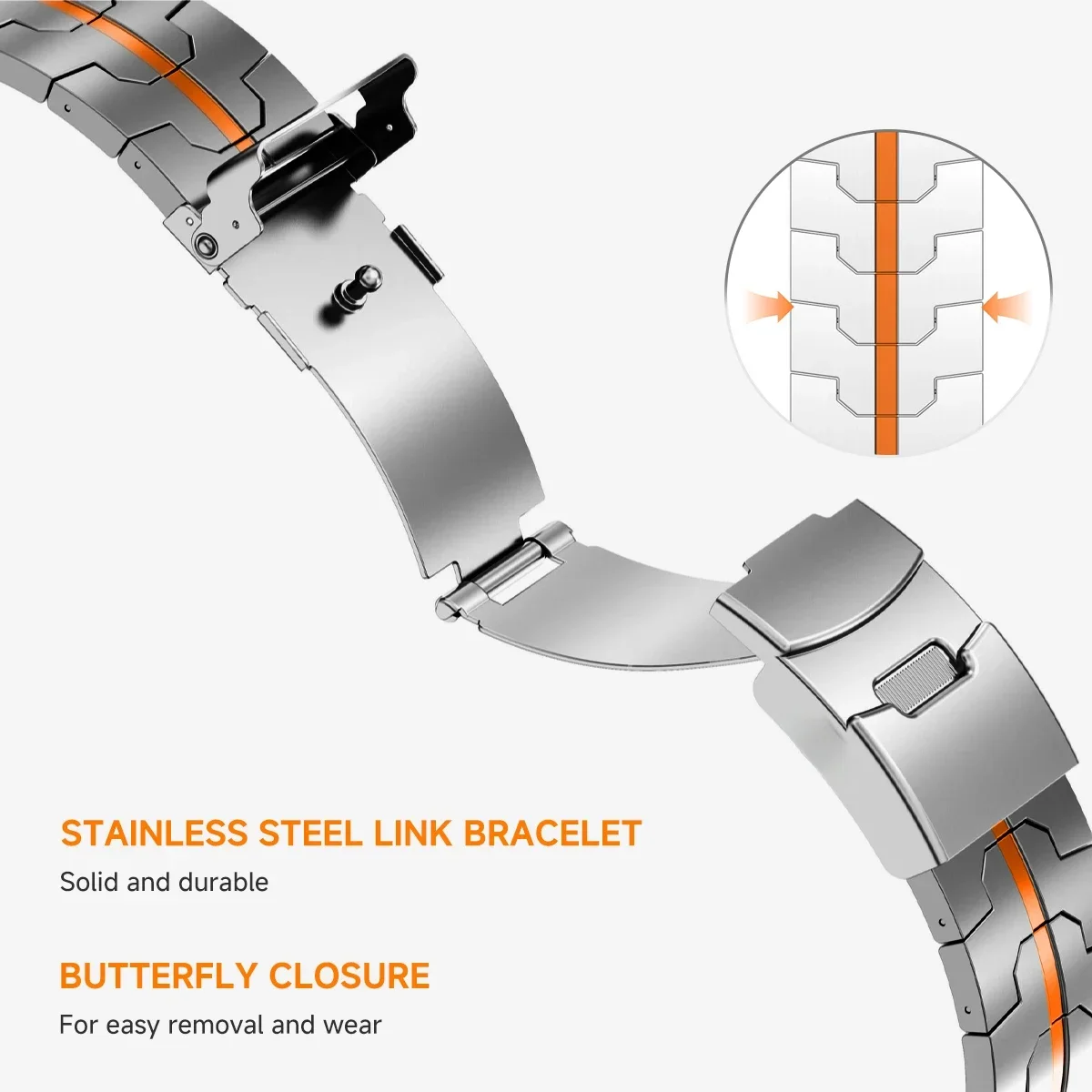 Luxury Titanium Strap for Samsung Galaxy Watch 7 Ultra 47mm Metal Stainless Steel Band for Galaxy Watch 7 Ultra Bracelet Correa