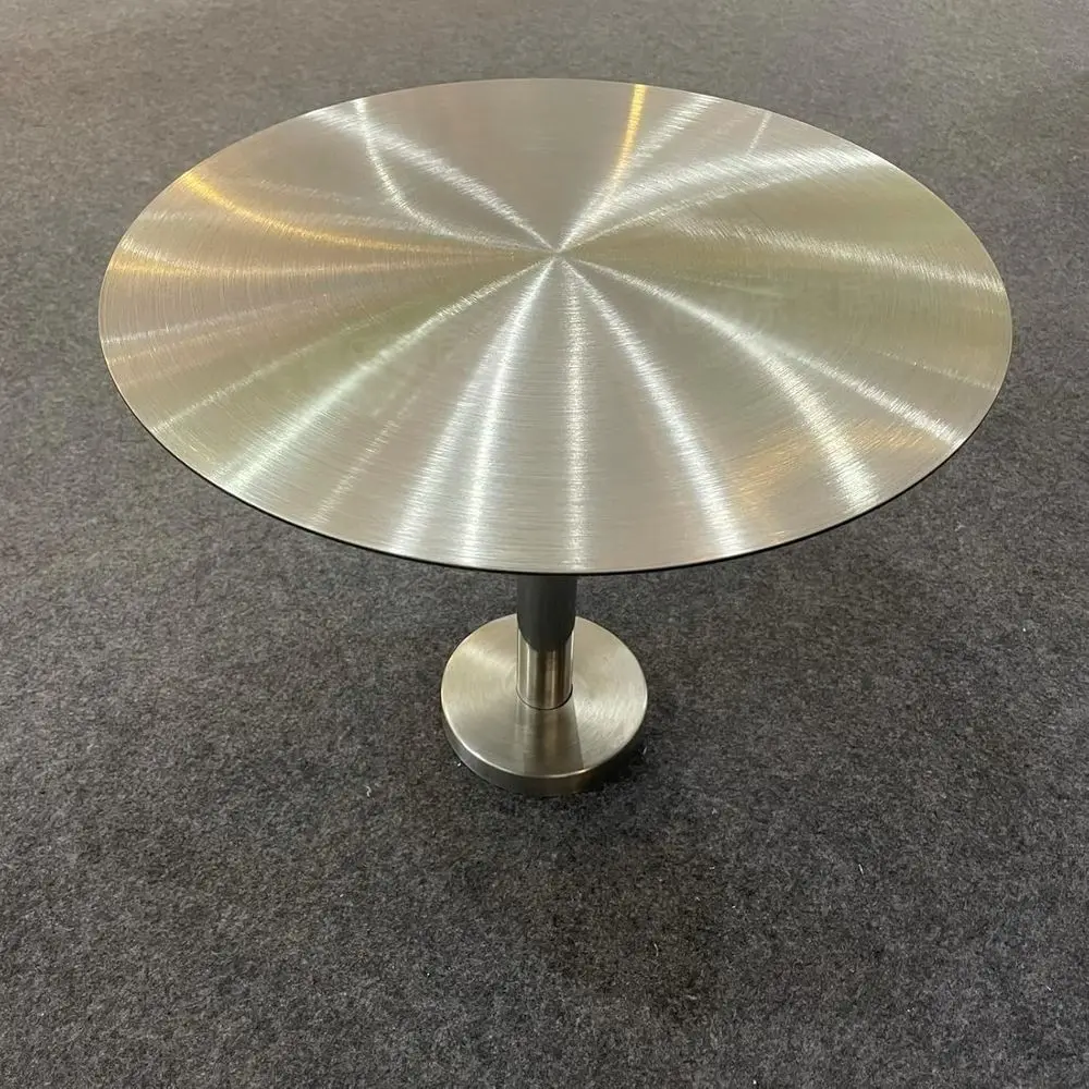 

Small Round Wall Mounted Folding Table，Stainless Steel Wall Mounted Side Table,Booth Table，Floating Desk,Save Space Modern Round