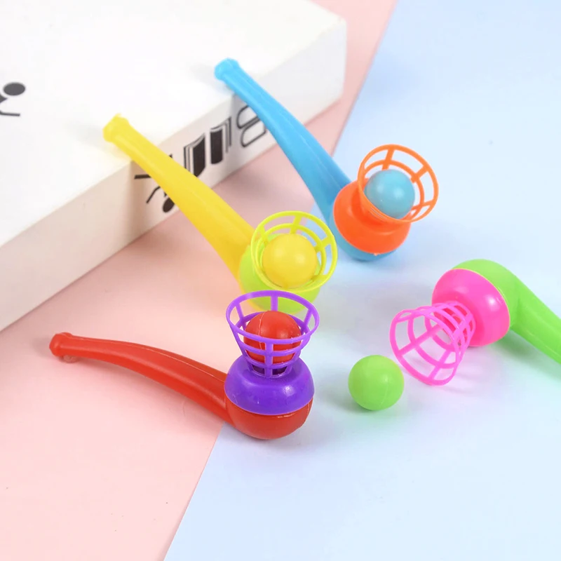 6/12Pcs Magic Blowing Pipe Floating Ball Kids Favors Balance Training Toys Christmas Birthday Party Piñatas Gifts Bag Filler