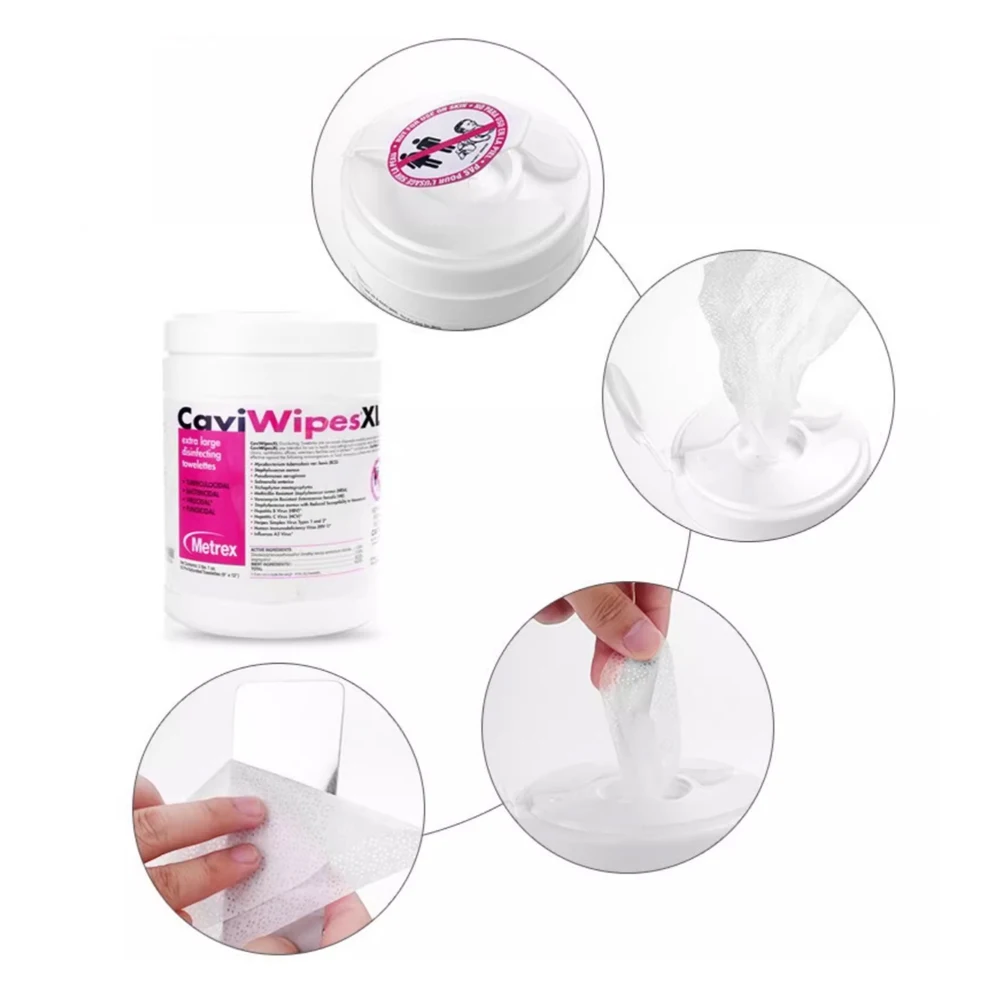 CaviWipes for Dental Disinfecting Towelettes Canister Wipes Clinic products Dentist Metrex Moist Towelettes Caviwipex Cleaner