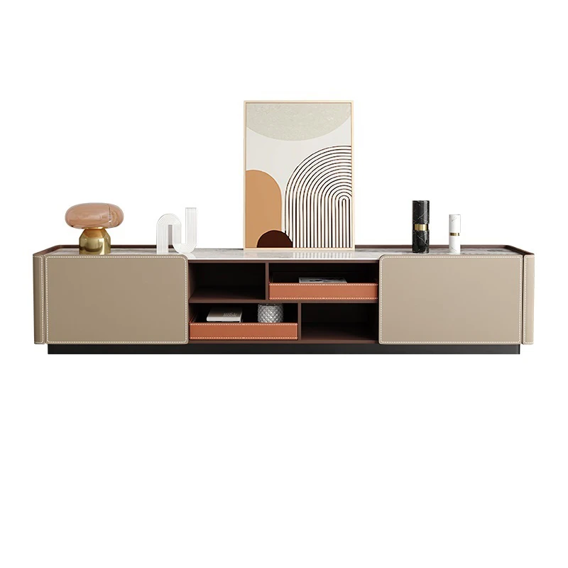 Luxury storage, high-end TV cabinet, European style, simple and unique TV stand, charm display, TV salon, living room furniture