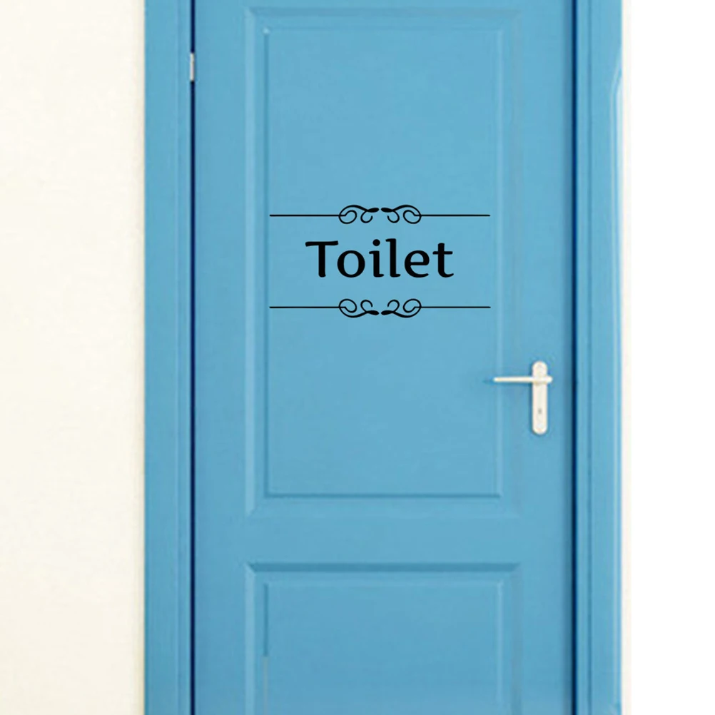 

4 Pcs Bathroom Wall Sticker Decorative Stickers Toilet Wc Sign Door Men and Women