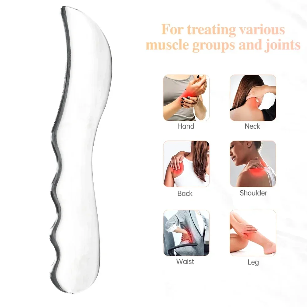 1PCS Stainless Steel Gua Sha Bar,Metal Guasha Scraping Tool,Muscle Scraper Stick for Deep Tissue/Fascia/Face/Scar for Body Plane
