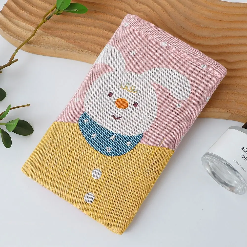 New 34*40cm Pure Cotton Dish Cloth Decorative 4 Layer Cotton Gauze Tea Towel Cartoon Quick Dry Washcloths for Home Restaurant
