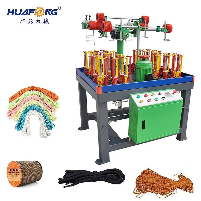 High Speed Shoelace Braiding Machine Excellent for Producing Braided Flat Hollow Laces for Weaving Machines