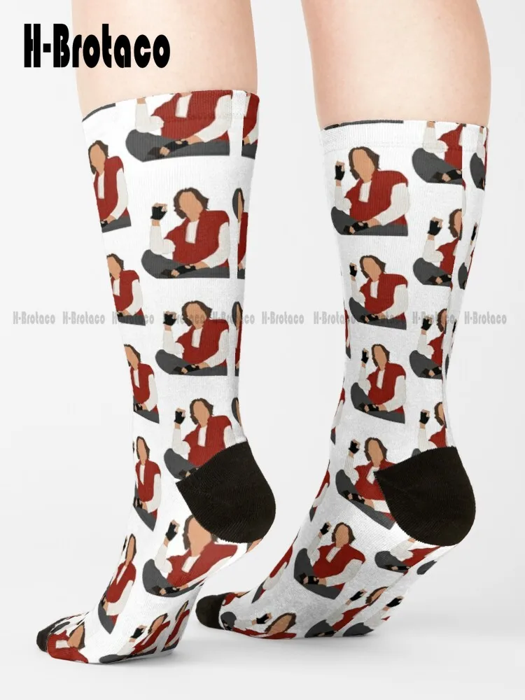 The Breakfast Club John Bender Socks Orange Socks Harajuku Retro Gd Hip Hop Street Skateboard Socks Teen Youth Socks Casual Art