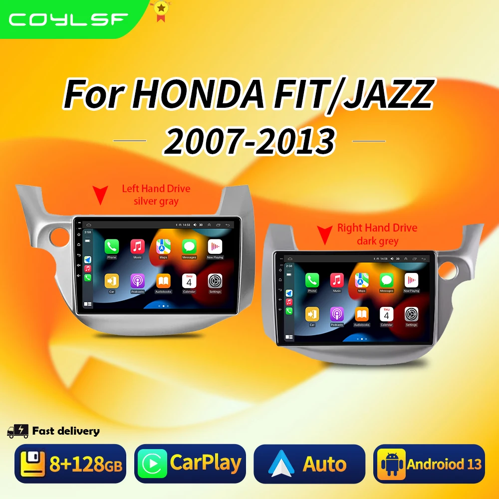 

2 din Android13 auto gps Car Radio Multimedia For HONDA FIT JAZZ 2007-2013 Autoradio Stereo 4G Carplay dvd Head unit