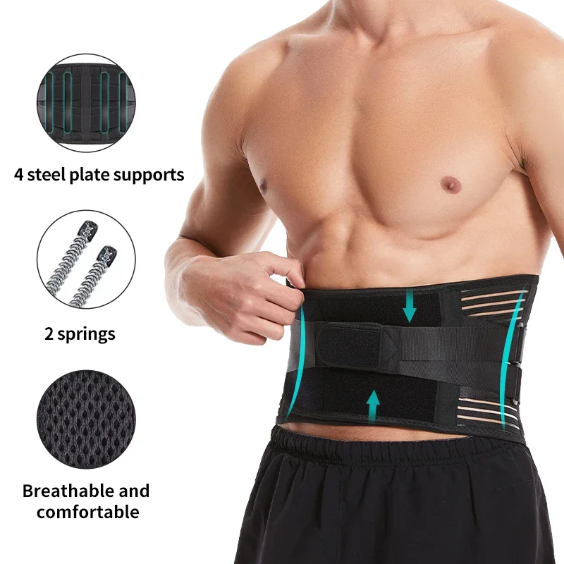 Lower Back Brace Lumbar Support Pain Relief Sciatica Belt Breathable Cinta Para Coluna Lombar Adjustable Waist for Men & Women