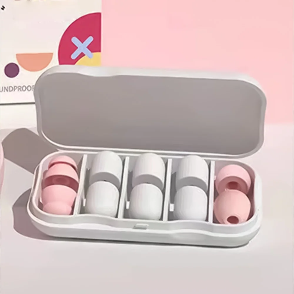 소음 감소 귀마개, 소음 감소, 수면 귀마개, 특수 음소거, 부드러운 느린 리바운드, 코골이 방지, 빨간색 소형, 1 ~ 8 개