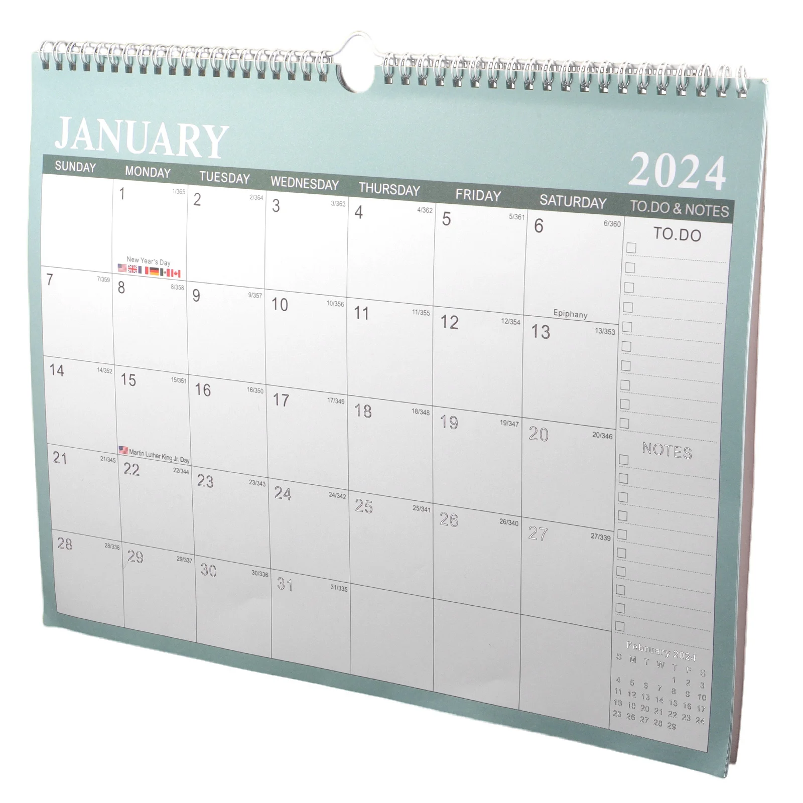 

Coil Style Desk Calendar Wall Calendars Desktop Hanging Paper Office