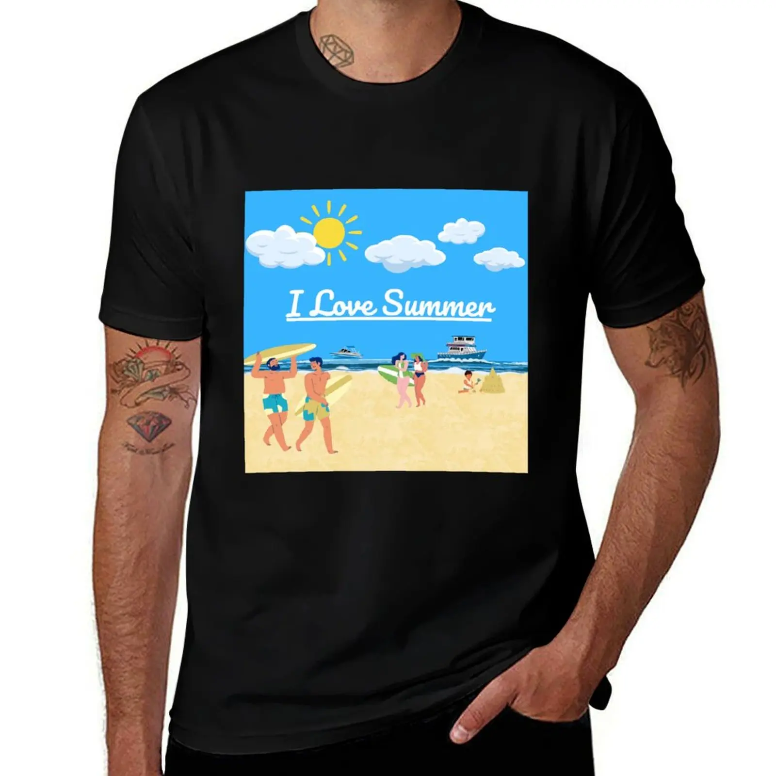 

shirts tees man shirts t man man t T-Shirt shirt graphic cotton Summer for T-Shirt for t I heavy love men