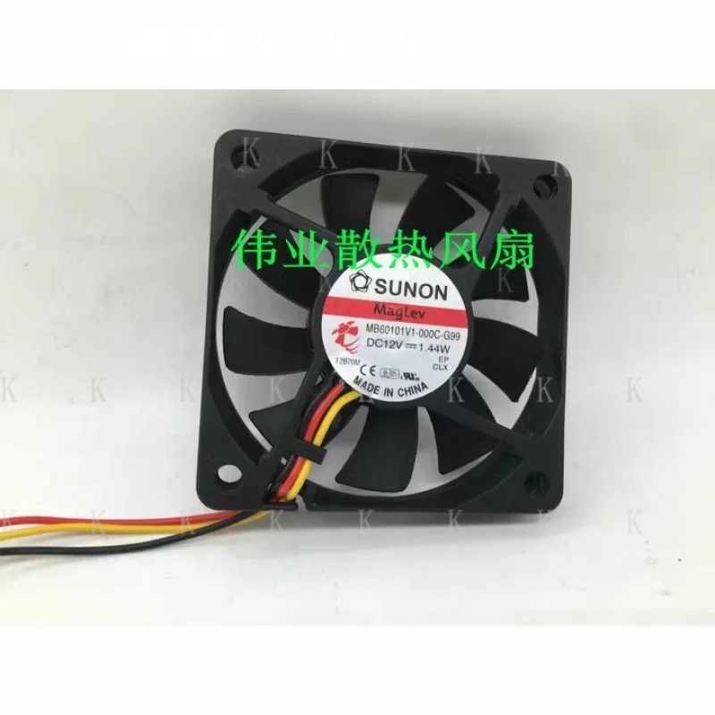 C  FOR  SUNON MB60101V1-000C  wbr/  -G99 12V 1.44W 6CM 6010 3-Wire DC Cooling Fan