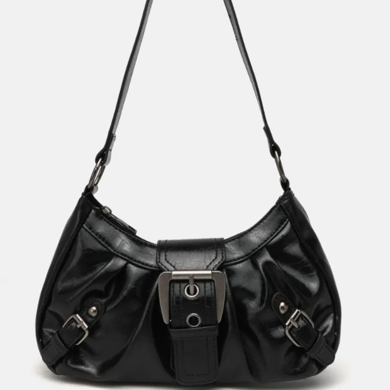 2024 spring hot selling Maillard style retro style small bag spicy girl Y2K wasteland style vintage leather shoulder armpit bag